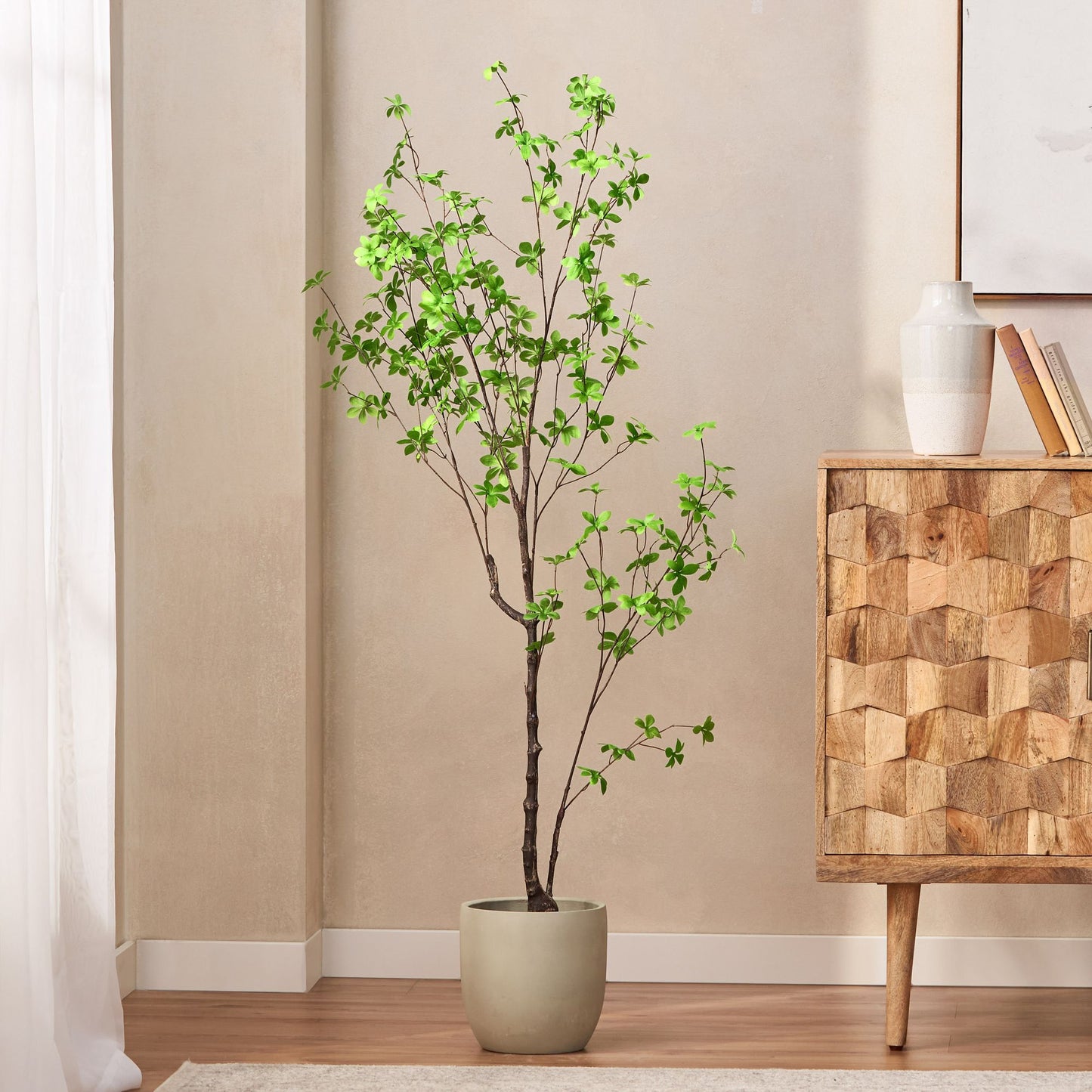 59 Inch Artificial Enkianthus Leaf Tree,Large Plants for Home Decor and Housewarming Gift