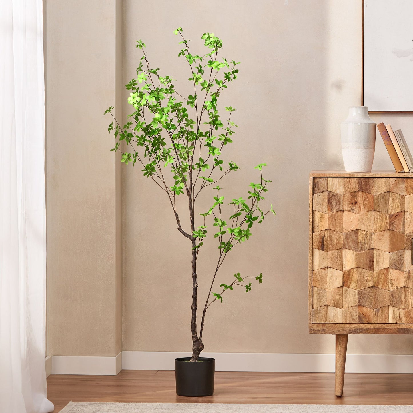59 Inch Artificial Enkianthus Leaf Tree,Large Plants for Home Decor and Housewarming Gift